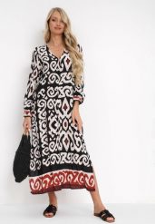 Czarna Koszulowa Sukienka Maxi z Guzikami i Rozcięciami po Bokach Okotria. Czarne sukienki Born2be, na co dzień, m, bez wzorów, eleganckie, bez kołnierzyka, bez ramiączek, maxi, koszulowe. Za 99.99 zł.