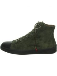 Think! Skórzane botki w kolorze khaki rozmiar: 39,5. Brązowe botki Think!, bez wzorów, bez obcasa, bez zapięcia. Za 250.94 zł.