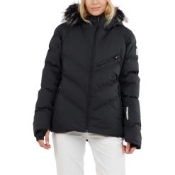 Damska kurtka narciarska Fundango Elyra Fur Padded. Czarne kurtki narciarskie FUNDANGO, xl, bez wzorów, z puchu, bez kaptura, narciarskie. Za 589.90 zł.