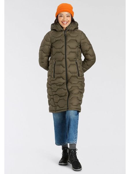 Icepeak Płaszcz pikowany "Pomaria" w kolorze khaki rozmiar: 48. Brązowe płaszcze Icepeak, bez wzorów, bez kaptura. Za 448.99 zł.