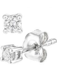 Revoni Złote kolczyki-wkrętki z diamentami rozmiar: onesize. Szare kolczyki Revoni, z diamentem, złote. Za 1,087.99 zł.