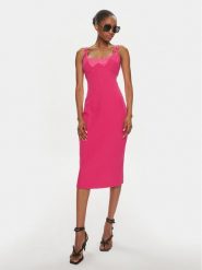 Versace Jeans Couture Sukienka codzienna 76HAO919 Różowy Slim Fit. Czerwone sukienki Versace Jeans Couture, na co dzień, bez wzorów, z jeansu, bez kołnierzyka, bez ramiączek, proste. Za 849.99 zł.