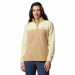 Bluza polarowa damska Columbia Benton Springs 1/2 Snap Pullover Fleece II. Żółte bluzy Columbia, bez wzorów, z polaru, bez kaptura. Za 139.99 zł.