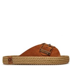 Klapki Bohonomad. Brązowe klapki Bohonomad, bez wzorów, bez obcasa. Za 289.99 zł.