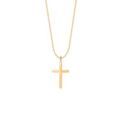 Naszyjnik z zawieszką krzyżyk 2,2 cm cienkim klasycznym łańcuszku pozłacany. Żółte naszyjniki Lilou, pozłacane. Za 218.00 zł.