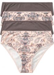 "Figi ""maxi"" (4 pary)". Czerwone figi bonprix, bez wzorów. Za 62.99 zł.