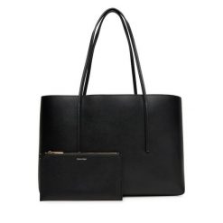 Torebka Calvin Klein. Czarne shopper Calvin Klein, bez wzorów, bez dodatków. Za 699.99 zł.