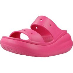 Sandały CROCS CRUSH SANDAL Rose. Czerwone sandały Crocs, bez wzorów, bez obcasa, bez zapięcia. Za 272.99 zł.