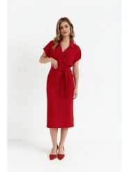 Stylove Sukienka w kolorze czerwonym rozmiar: M. Czerwone sukienki Stylove, m, bez wzorów, bez kołnierzyka, bez ramiączek, midi. Za 272.95 zł.