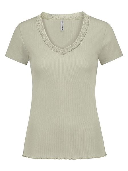 Eight2Nine Koszulka w kolorze khaki rozmiar: XL. Brązowe bluzki Eight2Nine, xl, bez wzorów, z koronki, bez kołnierzyka, bez ramiączek. Za 44.92 zł.