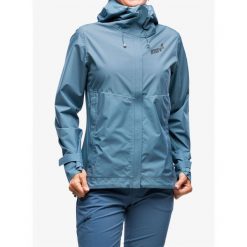 Kurtka przeciwdeszczowa damska Inov-8 Trailshell Jacket. Niebieskie kurtki sportowe Inov-8, bez wzorów, bez kaptura, trekkingowe. Za 728.99 zł.