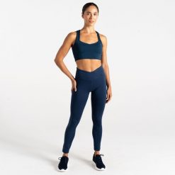 Legginsy turystyczne damskie Revived. Brązowe legginsy Dare 2b, bez wzorów. W wyprzedaży za 265.99 zł.