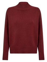 Soyaconcept Sweter "Kanita" w kolorze bordowym rozmiar: L. Czerwone swetry Soyaconcept, l, bez wzorów, bez ramiączek. Za 209.95 zł.