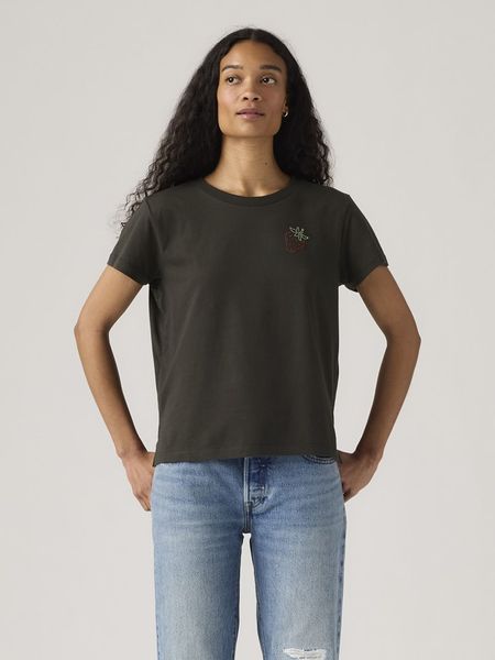 Levi's Koszulka w kolorze antracytowym rozmiar: M. Czarne bluzki Levi's®, m, bez wzorów, z bawełny, bez kołnierzyka, bez ramiączek. Za 85.95 zł.