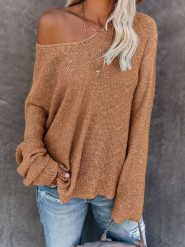 LA Angels Sweter w kolorze jasnobrązowym rozmiar: M. Brązowe swetry LA Angels, m, bez wzorów, z bawełny, bez ramiączek. Za 140.86 zł.