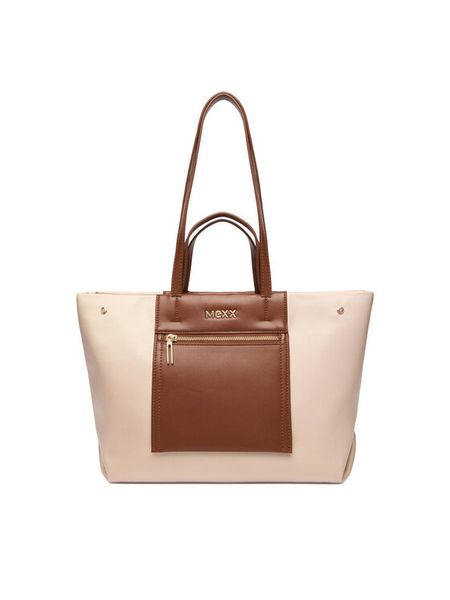 MEXX Torebka EO-MEXX-L-002-09 Beżowy. Brązowe shopper Mexx, bez wzorów, z materiału, bez dodatków. Za 249.99 zł.