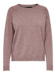ONLY Sweter "Lesly" w kolorze szaroróżowym rozmiar: S. Różowe swetry Only, s, bez wzorów, bez ramiączek. Za 78.95 zł.