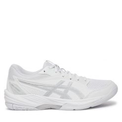 Buty halowe Asics. Białe obuwie sportowe Asics, bez zapięcia. Za 289.99 zł.