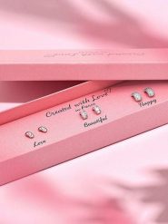 Created with Love 3-częściowy zestaw kolczyków-wkrętek "Breeze" z cyrkoniami rozmiar: onesize. Szare kolczyki Created with Love, z cyrkonią, srebrne. Za 56.99 zł.