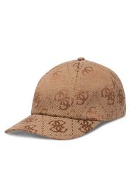 Guess Czapka z daszkiem AW5503 POL01 Beżowy ciemny. Brązowe czapki Guess, z aplikacjami, z poliesteru. Za 159.99 zł.
