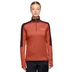 Bluza trekkingowa damska Vaude Livigno Halfzip II techniczna. Brązowe bluzy Vaude, m, bez wzorów, z elastanu, bez kaptura. W wyprzedaży za 239.00 zł.