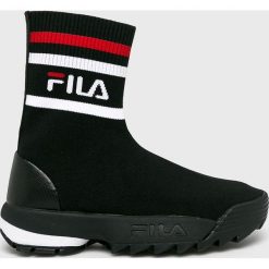 Fila - Buty Disruptor Logo Sockboot. Czarne obuwie sportowe Fila, z materiału, bez zapięcia. W wyprzedaży za 479.90 zł.