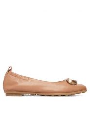 Hispanitas Baleriny HV263931 C005 Beżowy. Brązowe baleriny Hispanitas, bez wzorów, ze skóry, bez obcasa. Za 479.99 zł.