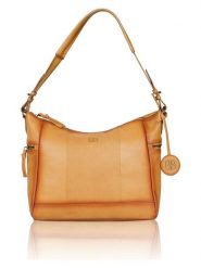 Bellicci Skórzana torebka "Kristiana" w kolorze żółtym - 40 x 27 x 8 cm rozmiar: onesize. Żółte torby na ramię Bellicci, bez wzorów, z materiału, na ramię, bez dodatków. Za 260.99 zł.