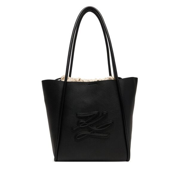 Torebka KARL LAGERFELD. Czarne shopper KARL LAGERFELD, bez wzorów, bez dodatków. Za 1,399.00 zł.