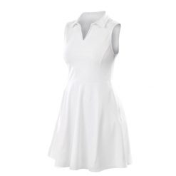 Sukienka sportowa damska Spiro. Białe sukienki SPIRO, l, bez wzorów, sportowe, bez kołnierzyka, bez ramiączek, sportowe. Za 207.50 zł.