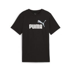 Młodzieżowa koszulka Essentials Colour z logo No.1 PUMA Black. Czarna bluzki Puma, m, bez wzorów, z gumy, młodzieżowe, bez kołnierzyka, bez ramiączek. Za 79.00 zł.