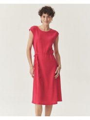 TATUUM Sukienka w kolorze różowym rozmiar: 38. Różowe sukienki Tatuum, bez wzorów, z tkaniny, bez kołnierzyka, bez ramiączek, midi. Za 134.45 zł.