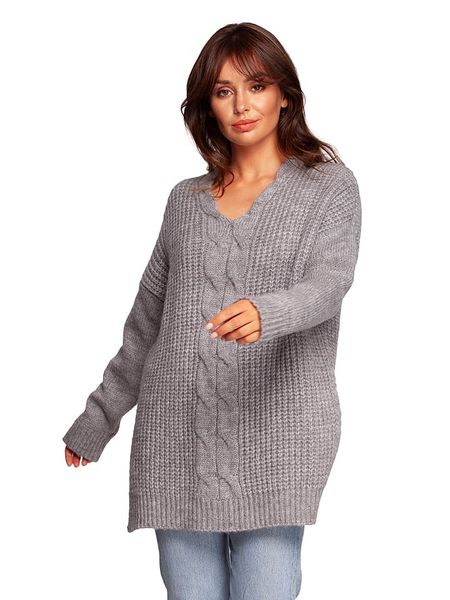 Be Wear Sweter w kolorze szarym rozmiar: S/M. Szare swetry Be Wear, m, bez wzorów, z wełny, bez ramiączek. Za 179.95 zł.