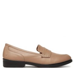 Lordsy ECCO. Brązowe lordsy ecco, bez wzorów, bez obcasa, bez zapięcia. Za 379.99 zł.