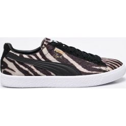 Puma - Buty Clyde Suits. Czarne obuwie sportowe Puma, z materiału, bez zapięcia. W wyprzedaży za 139.90 zł.