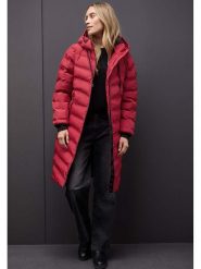 Street One Płaszcz pikowany w kolorze czerwonym rozmiar: 42. Czerwone płaszcze Street One, bez wzorów, bez kaptura. Za 397.83 zł.