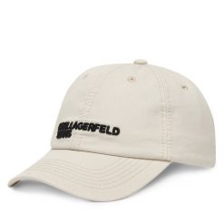 Czapka z daszkiem Karl Lagerfeld Jeans. Białe czapki Karl Lagerfeld Jeans, bez wzorów, z jeansu. Za 239.99 zł.