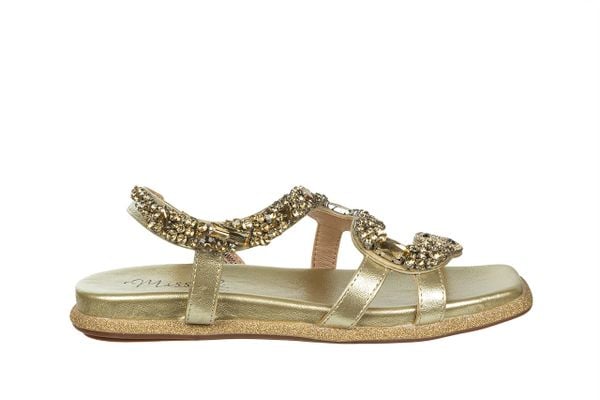 Sandały Laura Vita Maxine 04 Or 202071, Złoty, Skóra ekologiczna - 37. Żółte sandały Laura Vita, bez wzorów, z materiału, eleganckie, bez obcasa, na płaskiej podeszwie, bez zapięcia. W wyprzedaży za 179.10 zł.