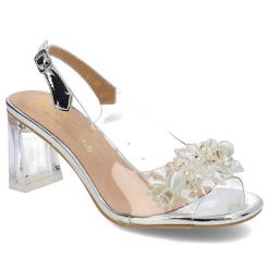 Srebrne Sandały S. Barski Eleganckie Buty Na Obcasie. Szare sandały S.BARSKI, bez wzorów, ze skóry, eleganckie, bez obcasa, na obcasie, bez zapięcia. Za 139.00 zł.