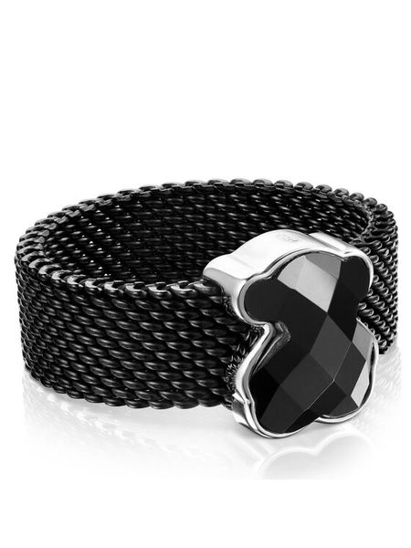 TOUS Pierścionek Icon Mesh 1002790512 Czarny. Czarne pierścionki Tous, metalowe. Za 759.99 zł.