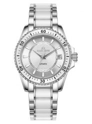 ALAIN ASTER Zegarek kwarcowy w kolorze srebrno-białym rozmiar: onesize. Szare, analogowe zegarki ALAIN ASTER, ze stali. Za 1,130.99 zł.