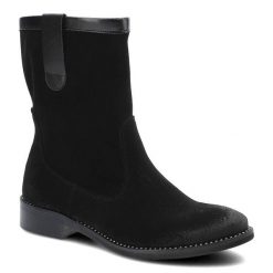 Czarne Botki Dwunasty Shoes Damskie Stylowe Buty. Czarne botki Dwunasty Shoes, bez wzorów, ze skóry, bez obcasa, bez zapięcia. Za 299.00 zł.