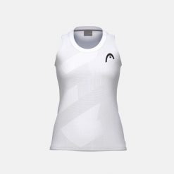 PRO Damski Top. Białe koszulki sportowe Head, bez wzorów, z dzianiny, bez ramiączek, tenisowe. Za 230.00 zł.