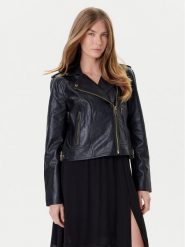 MICHAEL Michael Kors Kurtka skórzana MT520IE8RK Czarny Regular Fit. Czarne kurtki MICHAEL Michael Kors, l, bez wzorów, ze skóry, bez kaptura. Za 2,639.00 zł.