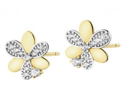 Złote kolczyki z cyrkoniami - kwiaty. Żółte kolczyki Apart, z cyrkonią, złote. Za 1,349.00 zł.