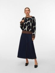 Vero Moda Sweter w kolorze brązowo-kremowo-czarnym rozmiar: M. Brązowe swetry Vero Moda, m, bez wzorów, bez ramiączek. Za 119.95 zł.