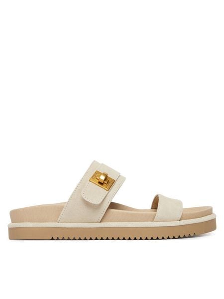 Steve Madden Klapki Take-TWO 11005321 Beżowy. Brązowe klapki Steve Madden, bez wzorów, ze skóry, bez obcasa. Za 408.99 zł.