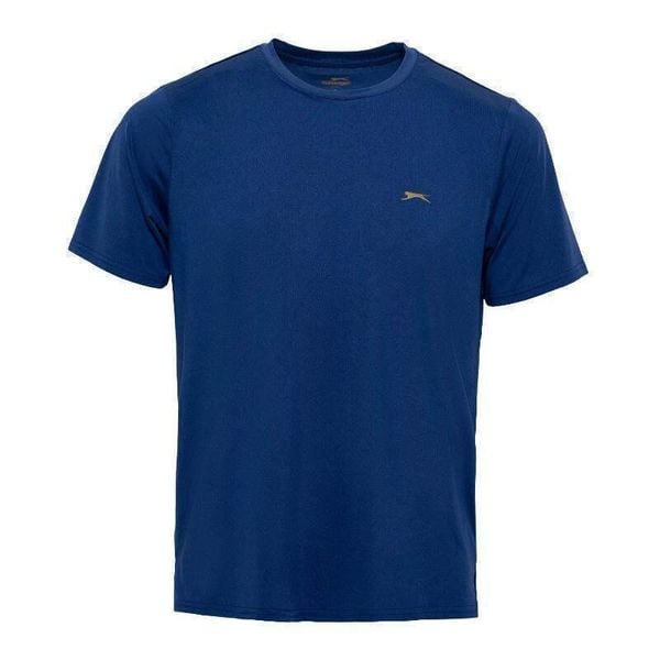 T-shirt Slazenger Tim Ii. Niebieskie t-shirty Slazenger, bez wzorów, bez kołnierzyka, bez ramiączek. W wyprzedaży za 180.80 zł.