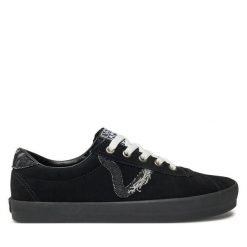 Tenisówki Vans. Czarne trampki Vans, bez wzorów, bez zapięcia. Za 289.99 zł.