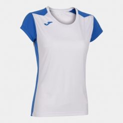 Koszulka do biegania damska Joma Record II. Białe bluzki Joma, m, bez wzorów, sportowe, bez kołnierzyka, bez ramiączek. Za 59.99 zł.